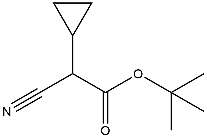 Cyclopropaneacetic acid, α-cyano-, 1,1-dimethylethyl ester Structure