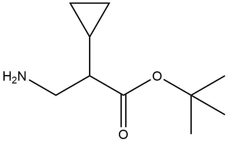 Cyclopropaneacetic acid, α-(aminomethyl)-, 1,1-dimethylethyl ester Struktur