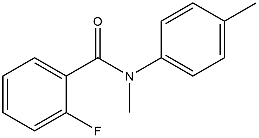 2-Fluoro-N-methyl-N-(4-methylphenyl)benzamide 化学構造式