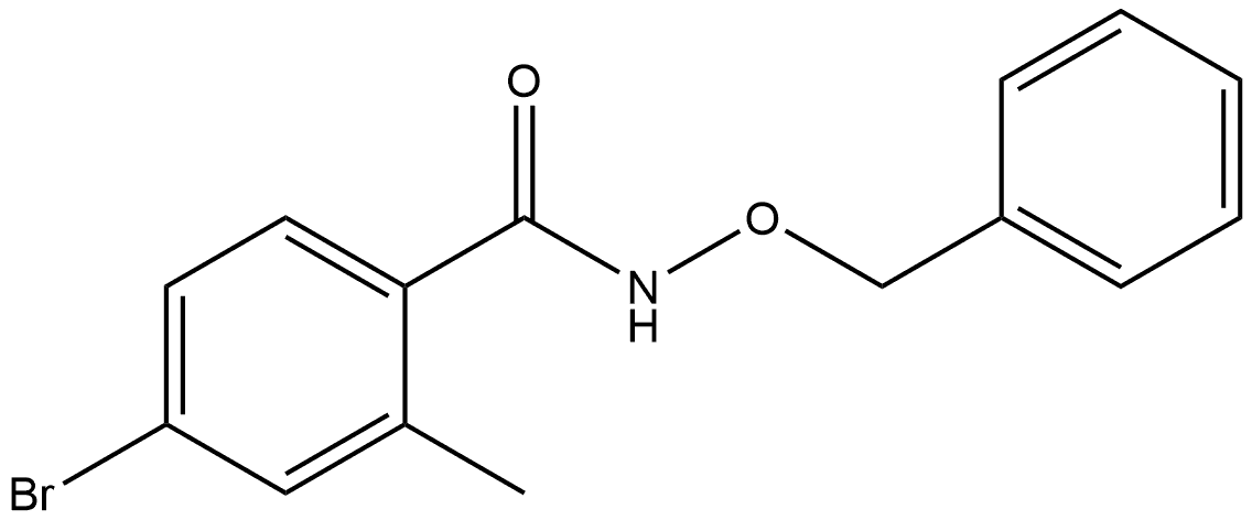 4-Bromo-2-methyl-N-(phenylmethoxy)benzamide,1455319-93-3,结构式