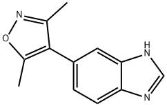 1H-Benzimidazole, 6-(3,5-dimethyl-4-isoxazolyl)- 化学構造式