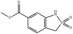 2,1-Benzisothiazole-6-carboxylic acid, 1,3-dihydro-, methyl ester, 2,2-dioxide 化学構造式