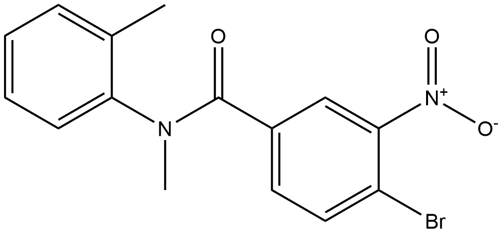 4-bromo-N-methyl-3-nitro-N-(o-tolyl)benzamide,1455854-09-7,结构式