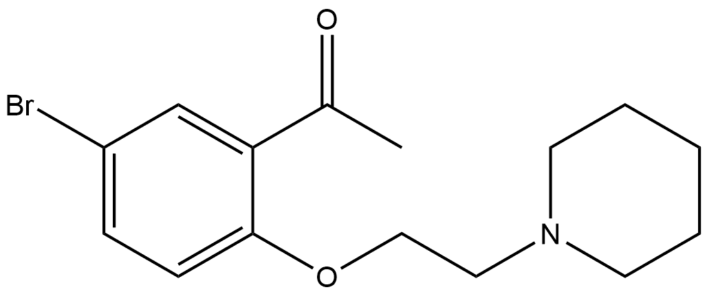 1-[5-Bromo-2-[2-(1-piperidinyl)ethoxy]phenyl]ethanone Struktur