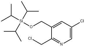 Pyridine, 5-chloro-2-(chloromethyl)-3-[[[tris(1-methylethyl)silyl]oxy]methyl]- Struktur