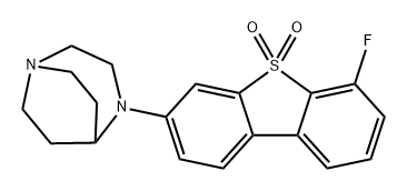 1,4-Diazabicyclo[3.2.2]nonane, 4-(6-fluoro-5,5-dioxido-3-dibenzothienyl)- Structure