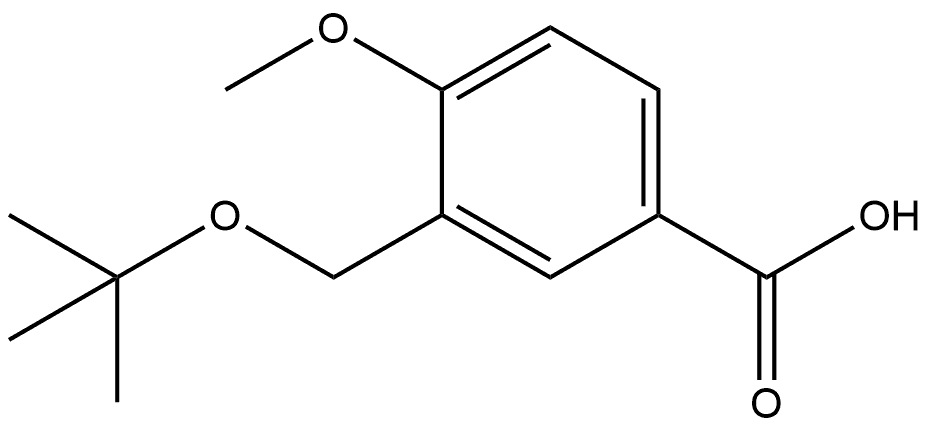 3-[(1,1-Dimethylethoxy)methyl]-4-methoxybenzoic acid Structure
