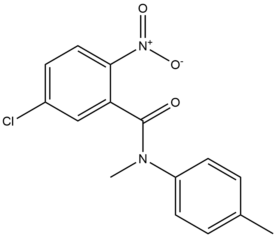 5-chloro-N-methyl-2-nitro-N-(p-tolyl)benzamide,1457219-49-6,结构式
