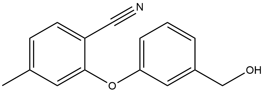 2-[3-(Hydroxymethyl)phenoxy]-4-methylbenzonitrile Structure