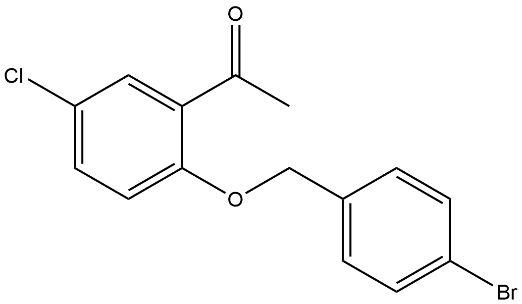 1-[2-[(4-Bromophenyl)methoxy]-5-chlorophenyl]ethanone 结构式