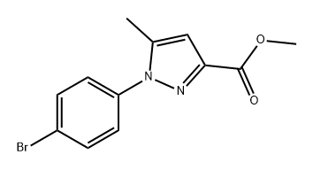 1H-Pyrazole-3-carboxylic acid, 1-(4-bromophenyl)-5-methyl-, methyl ester Struktur