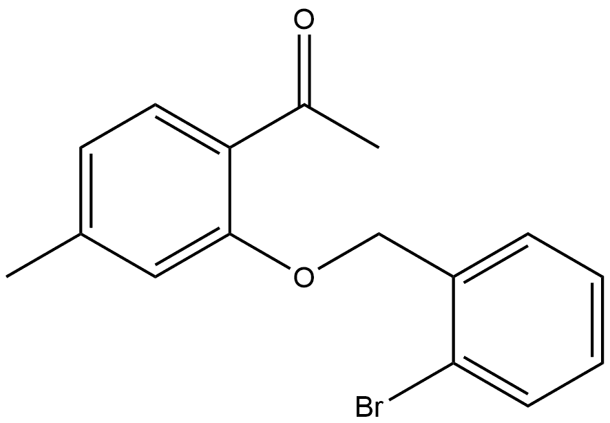 1-[2-[(2-Bromophenyl)methoxy]-4-methylphenyl]ethanone,1457797-74-8,结构式