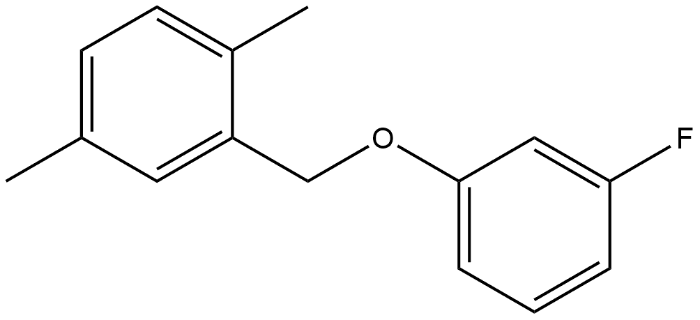 2-[(3-Fluorophenoxy)methyl]-1,4-dimethylbenzene Struktur