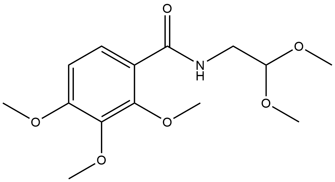 N-(2,2-Dimethoxyethyl)-2,3,4-trimethoxybenzamide 化学構造式