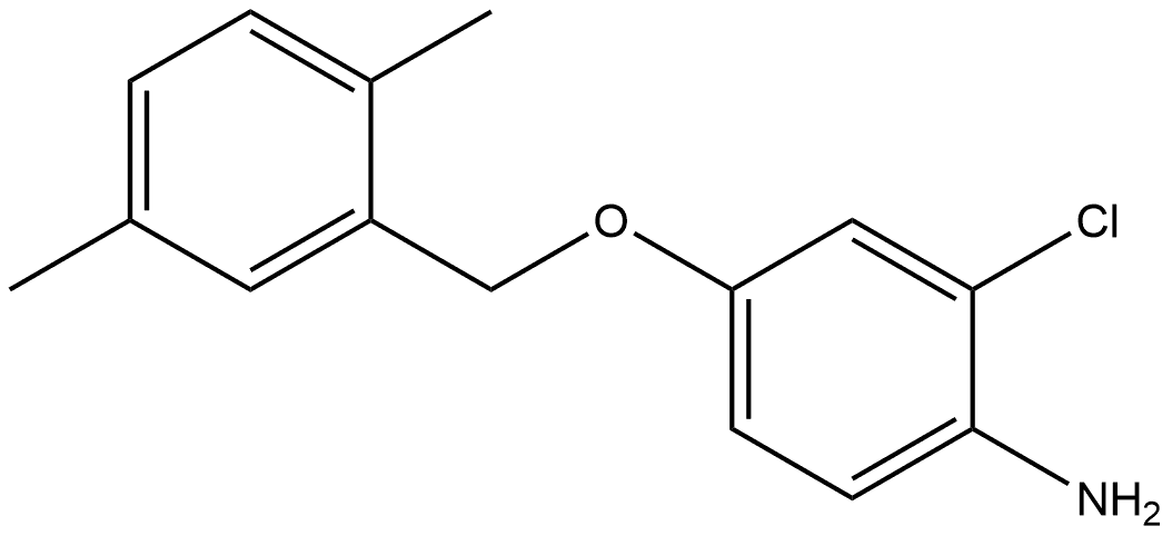 2-Chloro-4-[(2,5-dimethylphenyl)methoxy]benzenamine Structure