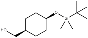 Cyclohexanemethanol, 4-[[(1,1-dimethylethyl)dimethylsilyl]oxy]-, cis- 化学構造式