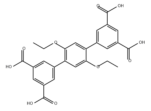 [1,1':4',1''-Terphenyl]-3,3'',5,5''-tetracarboxylic acid, 2',5'-diethoxy-,1459128-79-0,结构式