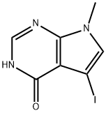 5-Iodo-7-methyl-7H-pyrrolo[2,3-d]pyrimidin-4-ol 化学構造式