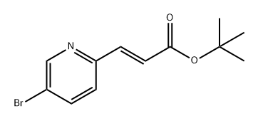 2-Propenoic acid, 3-(5-bromo-2-pyridinyl)-, 1,1-dimethylethyl ester, (2E)- Structure