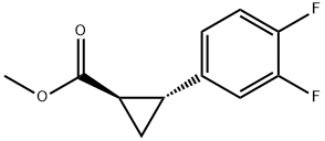 Cyclopropanecarboxylic acid, 2-(3,4-difluorophenyl)-, methyl ester, (1R,2R)- Structure