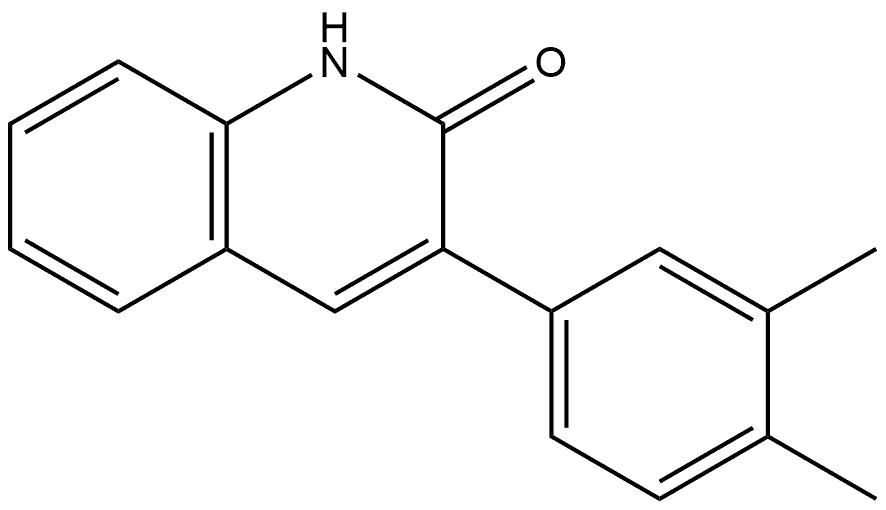 3-(3,4-dimethylphenyl)quinolin-2(1h)-one 化学構造式