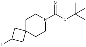 7-Azaspiro[3.5]nonane-7-carboxylic acid, 2-fluoro-, 1,1-dimethylethyl ester Structure