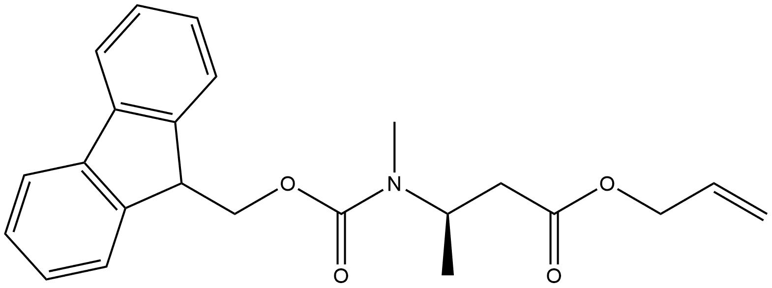 Butanoic acid, 3-[[(9H-fluoren-9-ylmethoxy)carbonyl]methylamino]-, 2-propen-1-yl ester, (3R)- Structure