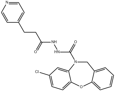 Dibenz[b,f][1,4]oxazepine-10(11H)-carboxylic acid, 8-chloro-, 2-[1-oxo-3-(4-pyridinyl)propyl]hydrazide Structure