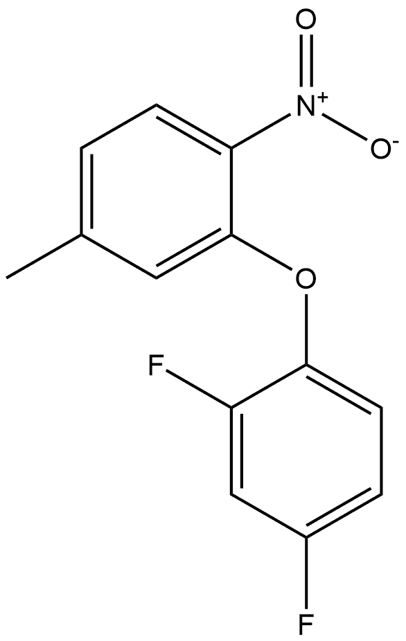 2-(2,4-difluorophenoxy)-4-methyl-1-nitrobenzene 结构式