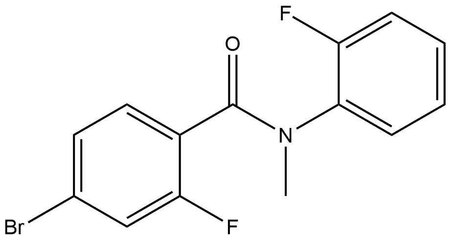 4-Bromo-2-fluoro-N-(2-fluorophenyl)-N-methylbenzamide,1461669-30-6,结构式