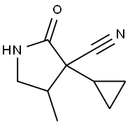 3-Pyrrolidinecarbonitrile, 3-cyclopropyl-4-methyl-2-oxo- Structure