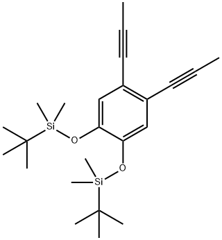 Benzene, 1,2-bis[[(1,1-dimethylethyl)dimethylsilyl]oxy]-4,5-di-1-propyn-1-yl- Structure