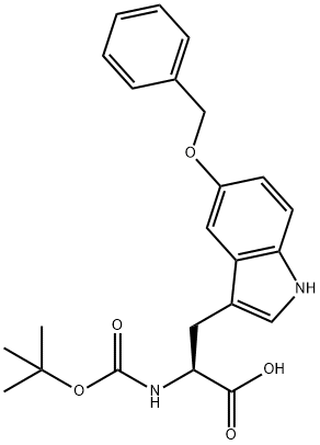 L-Tryptophan, N-[(1,1-dimethylethoxy)carbonyl]-5-(phenylmethoxy)- Structure