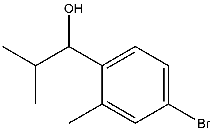 1-(4-bromo-2-methylphenyl)-2-methylpropan-1-ol 化学構造式