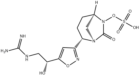 (1R,2S,5R)-2-[5-[(1R)-2-[(Aminoiminomethyl)amino]-1-hydroxyethyl]-3-isoxazolyl]-7-oxo-1,6-diazabicyclo[3.2.1]oct-6-yl hydrogen sulfate|