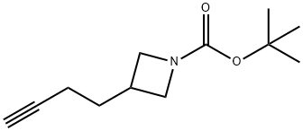 1,1-Dimethylethyl 3-(3-butyn-1-yl)-1-azetidinecarboxylate Structure