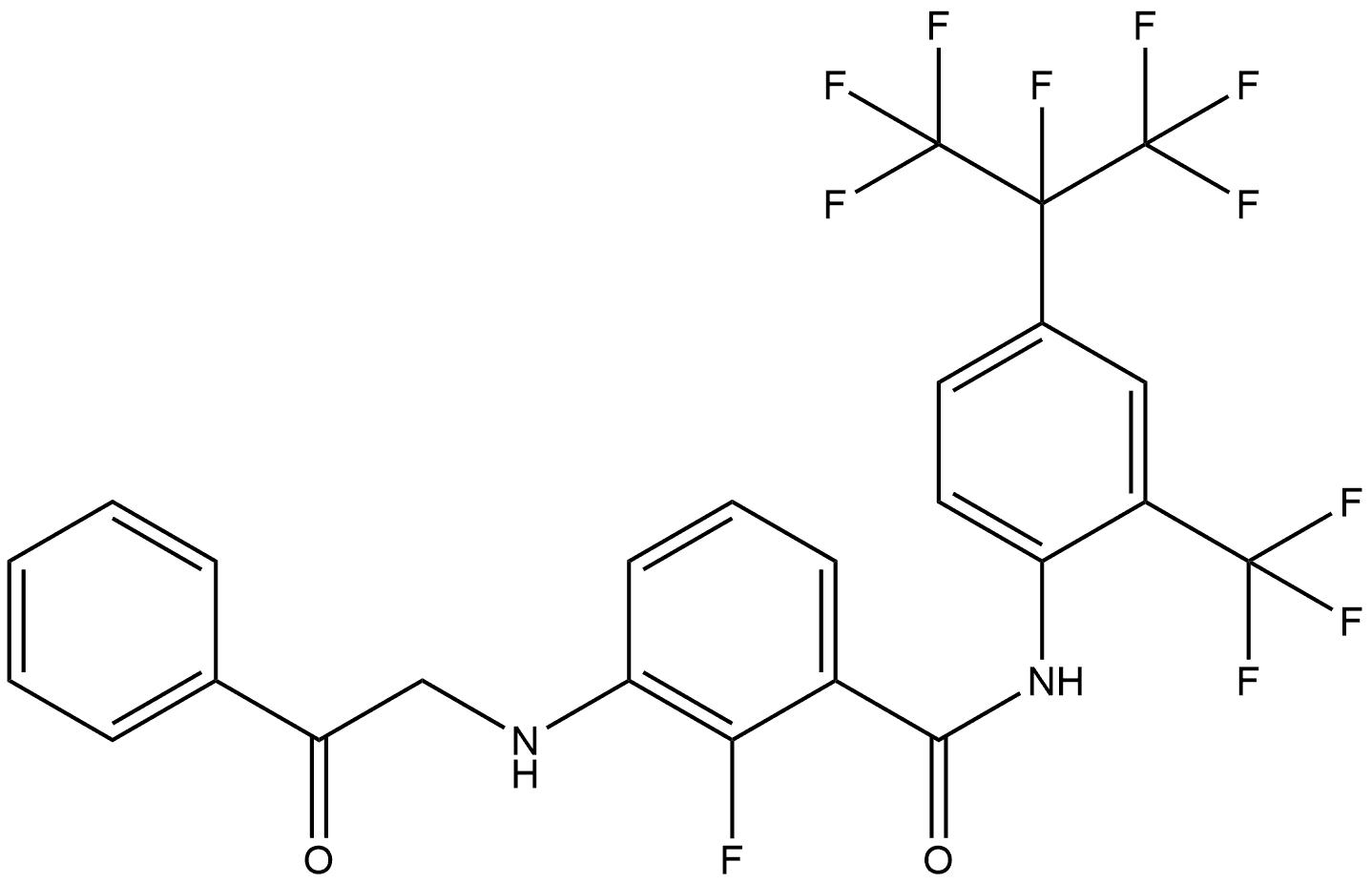 Benzamide, 3-(benzoylmethylamino)-2-fluoro-N-[4-[1,2,2,2-tetrafluoro-1-(trifluoromethyl)ethyl]-2-(trifluoromethyl)phenyl]- Structure