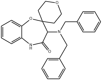 3-(Dibenzylamino)-2'',3'',5'',6''-tetrahydro-3H-spiro[benzo[b][1,4]oxazepine-2,4''-pyran]-4(5H)-one,1464026-13-8,结构式