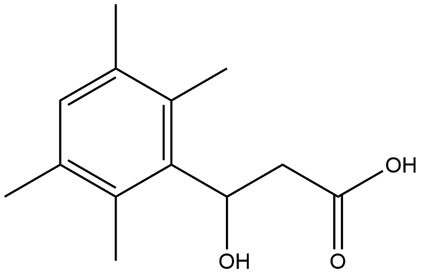 β-Hydroxy-2,3,5,6-tetramethylbenzenepropanoic acid Structure