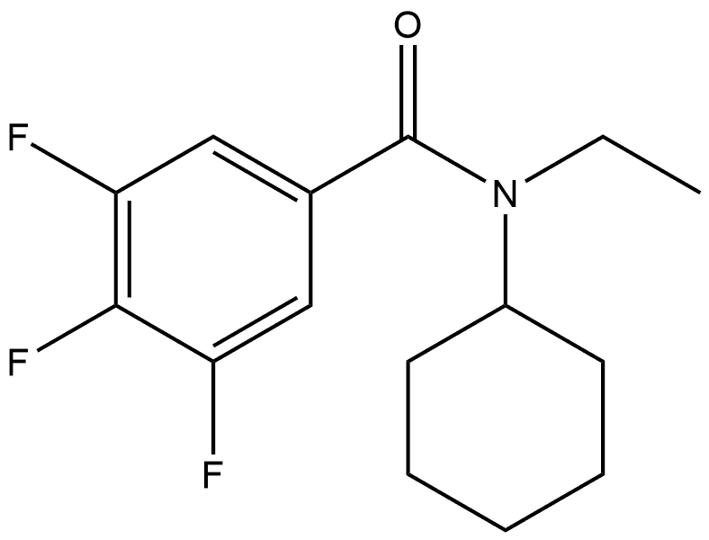 N-Cyclohexyl-N-ethyl-3,4,5-trifluorobenzamide Struktur