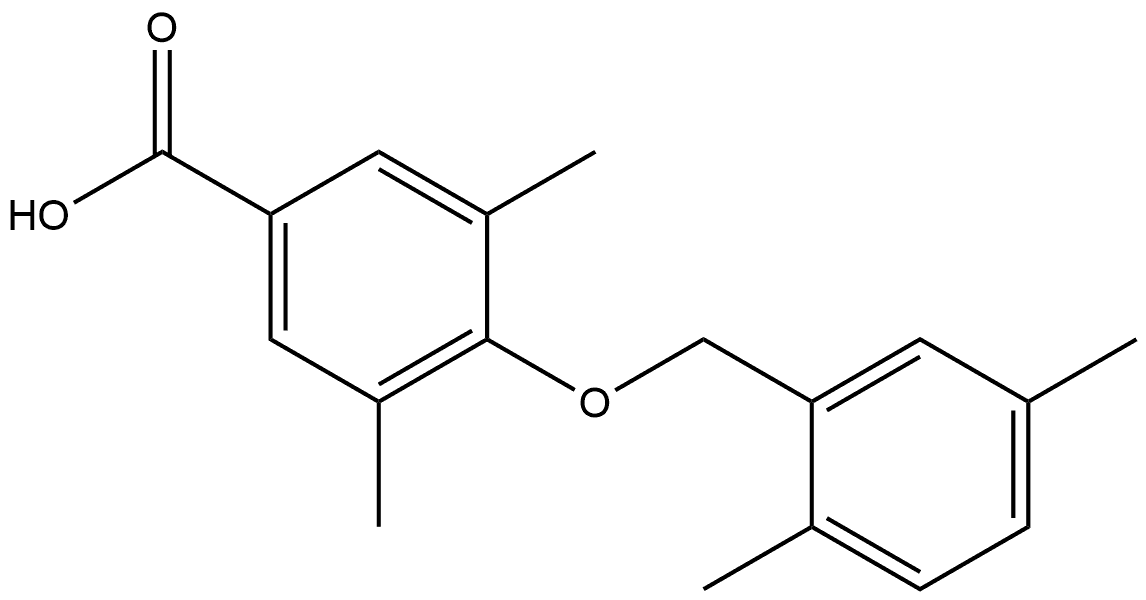 4-[(2,5-Dimethylphenyl)methoxy]-3,5-dimethylbenzoic acid 结构式