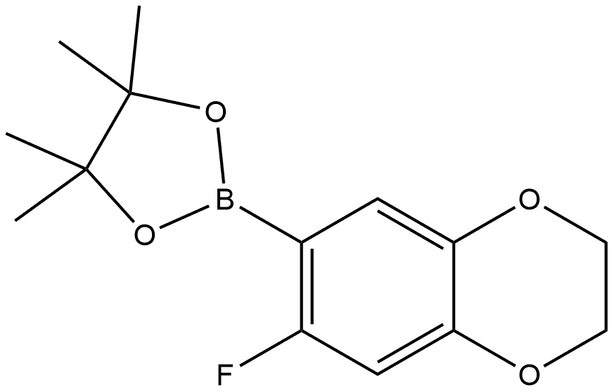 6-Fluoro-2,3-dihydro-7-(4,4,5,5-tetramethyl-1,3,2-dioxaborolan-2-yl)-1,4-benzodioxin Structure