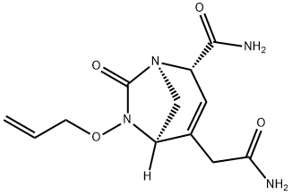 (1R,2S,5R)-2-(Aminocarbonyl)-7-oxo-6-(2-
propen-1-yloxy)-1,6-diazabicyclo[3.2.1]oct-3-
ene-4-acetamide Structure