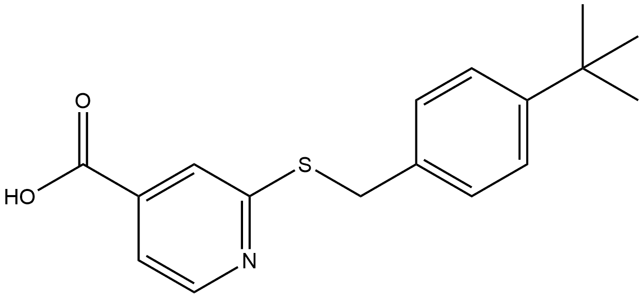 2-[[[4-(1,1-Dimethylethyl)phenyl]methyl]thio]-4-pyridinecarboxylic acid|