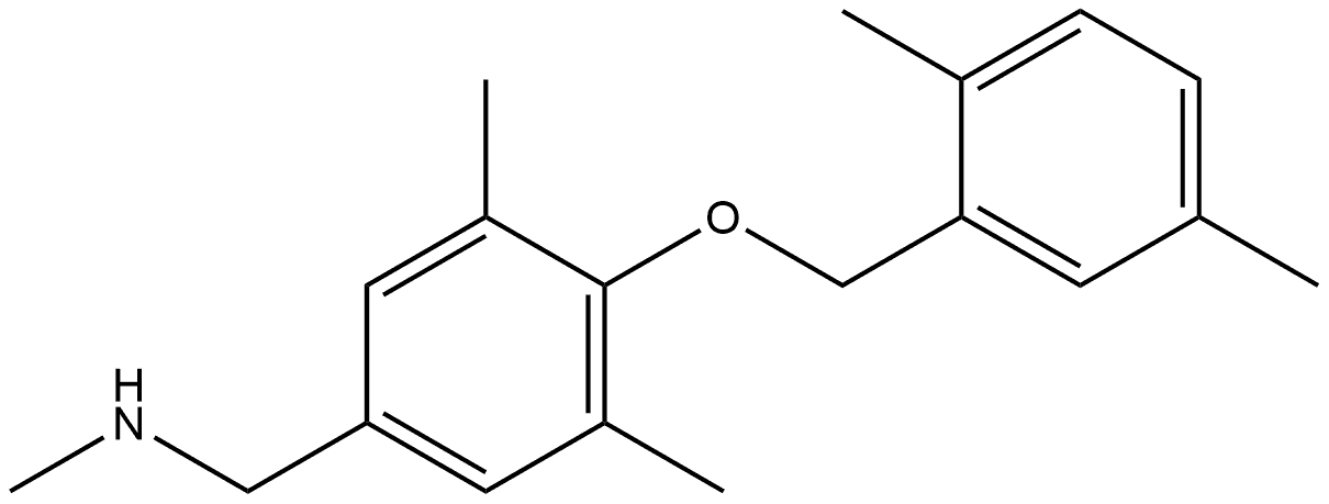 4-[(2,5-Dimethylphenyl)methoxy]-N,3,5-trimethylbenzenemethanamine 结构式