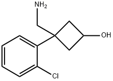 3-(氨基甲基)-3-(2-氯苯基)环丁醇-1-醇,1468545-86-9,结构式