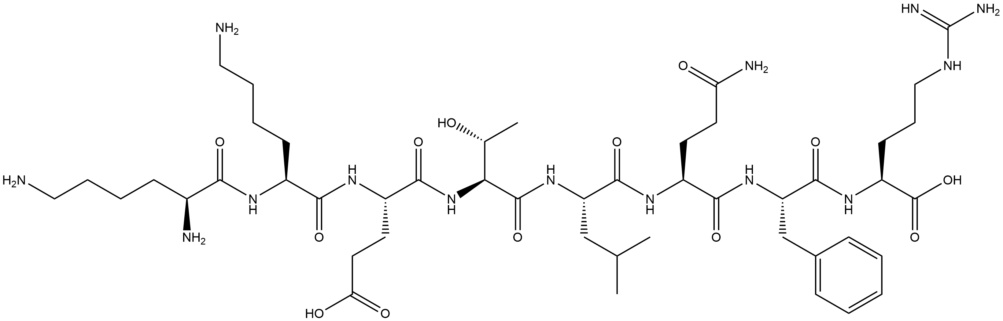 L-Arginine, L-lysyl-L-lysyl-L-α-glutamyl-L-threonyl-L-leucyl-L-glutaminyl-L-phenylalanyl-|管膜蛋白片段多肽CMX-8933