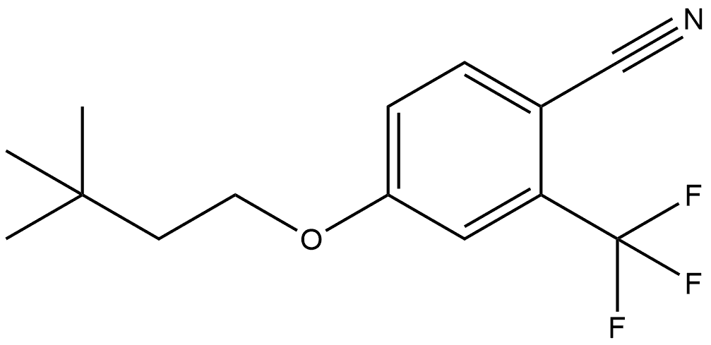 4-(3,3-Dimethylbutoxy)-2-(trifluoromethyl)benzonitrile Structure