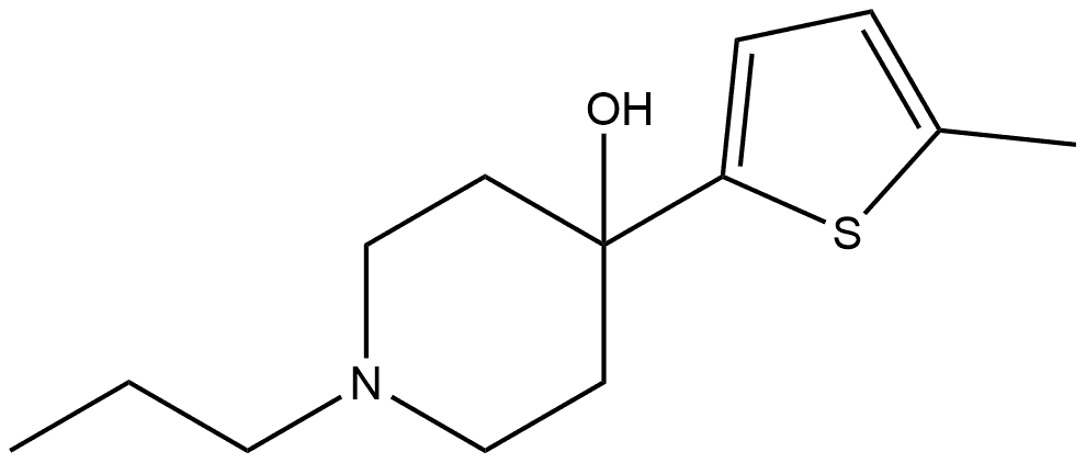 4-(5-Methyl-2-thienyl)-1-propyl-4-piperidinol Struktur