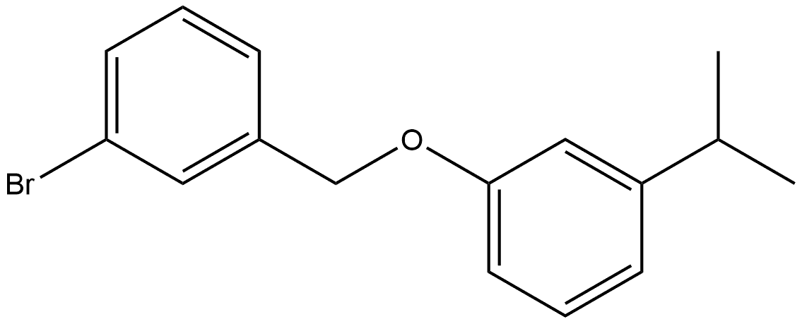 Benzene, 1-bromo-3-[[3-(1-methylethyl)phenoxy]methyl]- Struktur